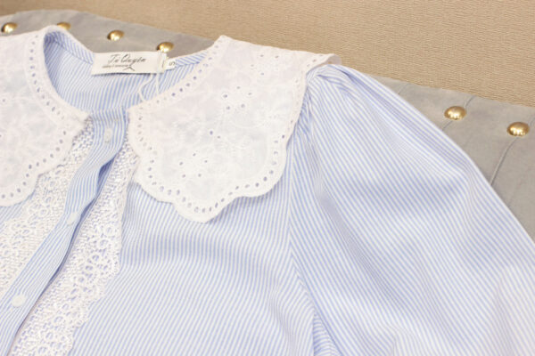 Váy babydoll nữ cổ ren tiểu thư dáng suông rộng rãi, tay bồng điệu đà - Mặc nhà, đi chơi, du lịch đều xinh - Hình ảnh 7