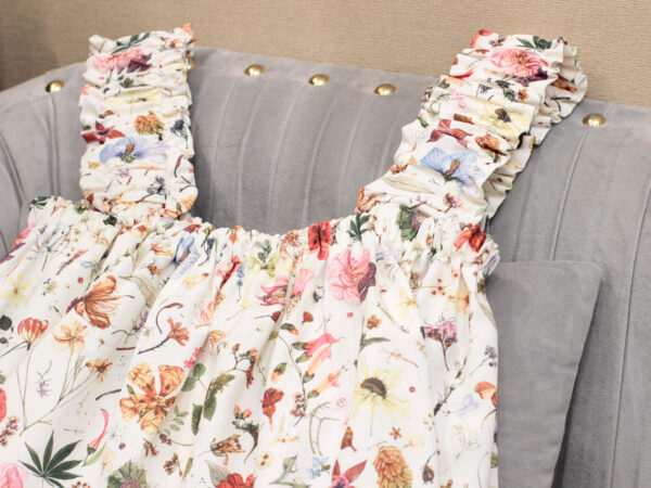 Váy Nữ Xòe Ngắn Họa Tiết Hoa Nhí Dáng Babydoll Mặc Đi Chơi Du Lịch Phong Cách Hàn Quốc - Hình ảnh 5