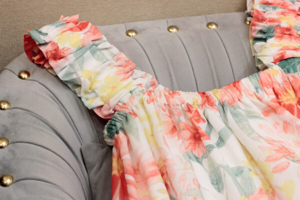 Váy Nữ Xòe Ngắn Họa Tiết Hoa Nhí Dáng Babydoll Mặc Đi Chơi Du Lịch Phong Cách Hàn Quốc - Hình ảnh 10