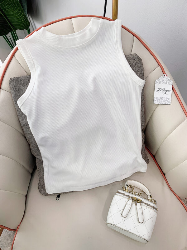 Áo Croptop Thun Gân Ba Lỗ Cổ Tròn - Phong Cách Năng Động, Thoải Mái | Thời Trang Nữ - Hình ảnh 2