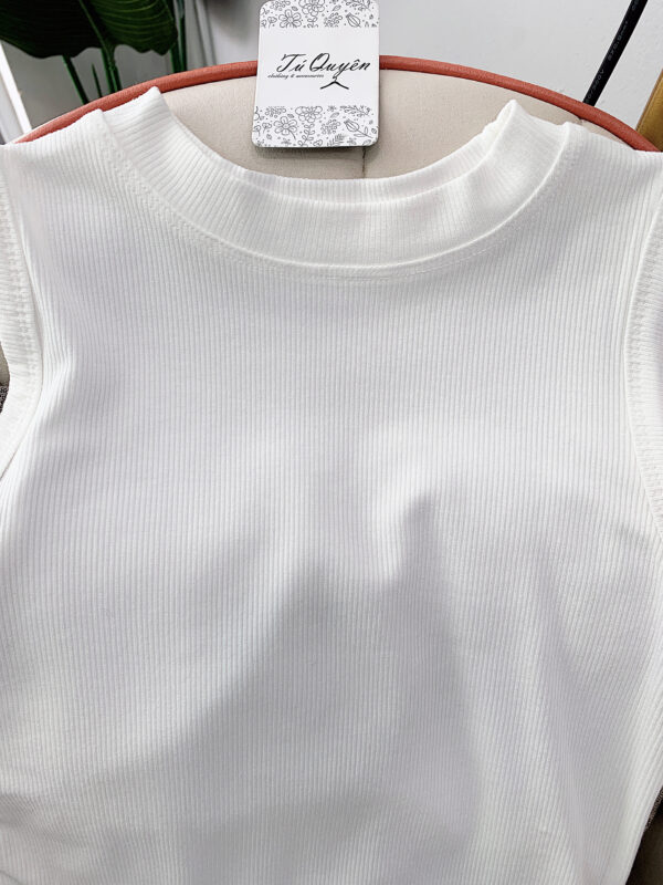 Áo Croptop Thun Gân Ba Lỗ Cổ Tròn - Phong Cách Năng Động, Thoải Mái | Thời Trang Nữ - Hình ảnh 3