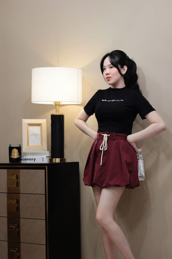 Áo Thun Nữ Cổ Tròn Thêu Chữ Tay Ngắn Phong Cách Thời Trang Trẻ Trung - Hình ảnh 2