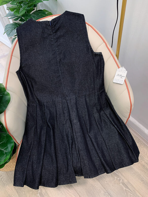VÁY SUÔNG JEAN CỔ TRÒN ĐUÔI XẾP LY SÁT NÁCH - Ảnh 3