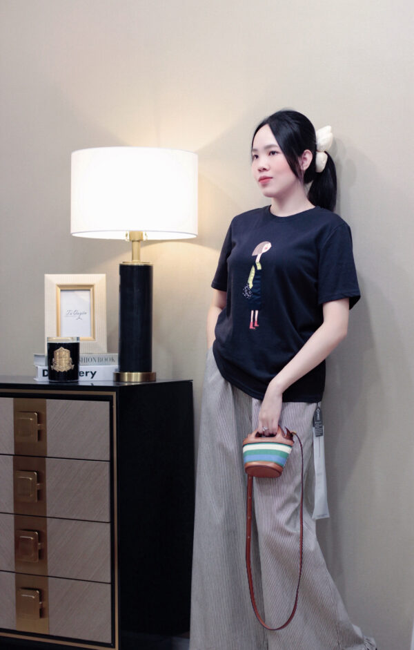 Áo Thun Cổ Tròn In Hình Cô Gái Tay Ngắn Phong Cách Thời Trang - Ảnh 6