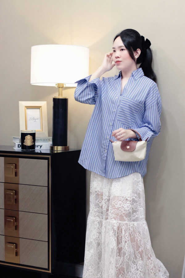 Áo Sơ Mi Kẻ Sọc Tay Dài Phong Cách Năng Động - Ảnh 6