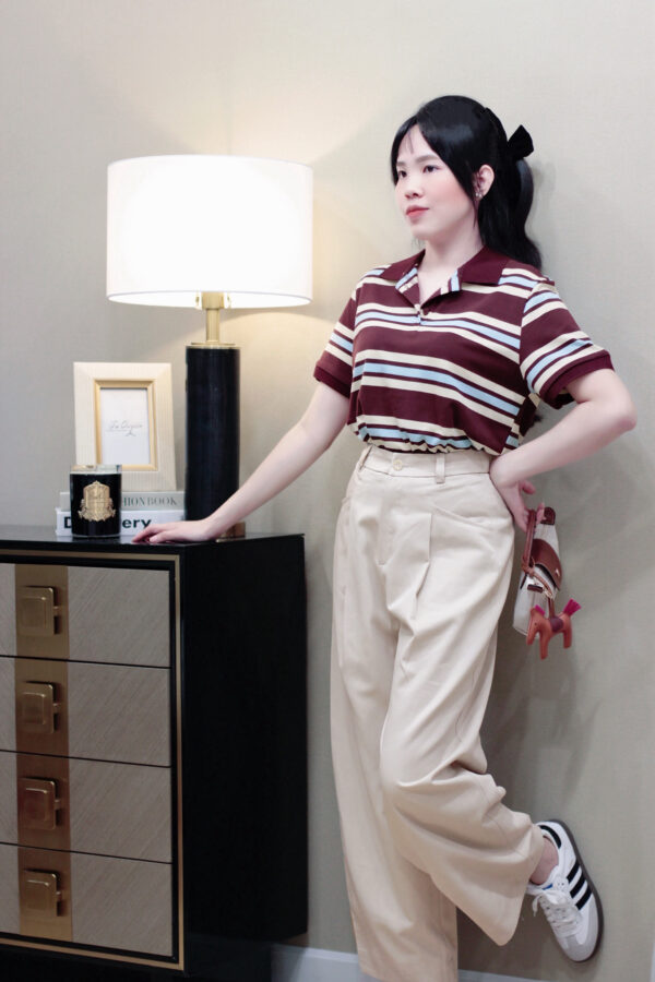 Áo Thun Polo Kẻ Sọc Ngắn Tay Phong Cách Thời Trang Năng Động - Lựa Chọn Hoàn Hảo Cho Đi Chơi Và Đi Làm - Ảnh 4