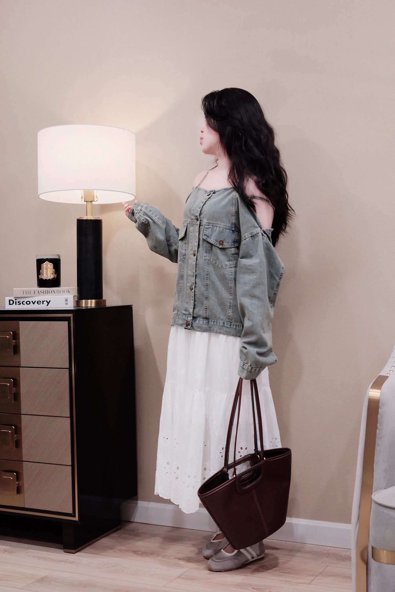 Áo Khoác Jean Nữ Tay Dài Phong Cách Cá Tính - Ảnh 4