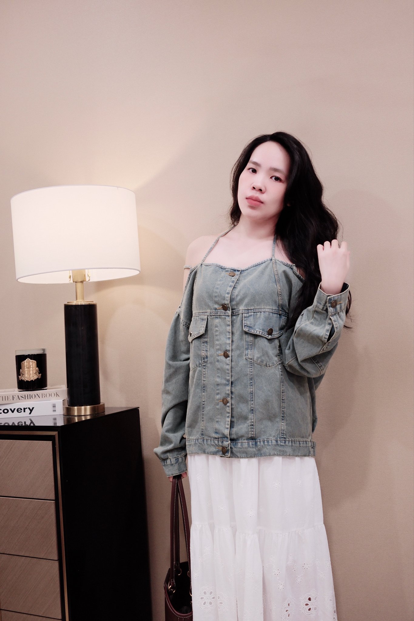 Áo Khoác Jean Nữ Tay Dài Phong Cách Cá Tính - Ảnh 6