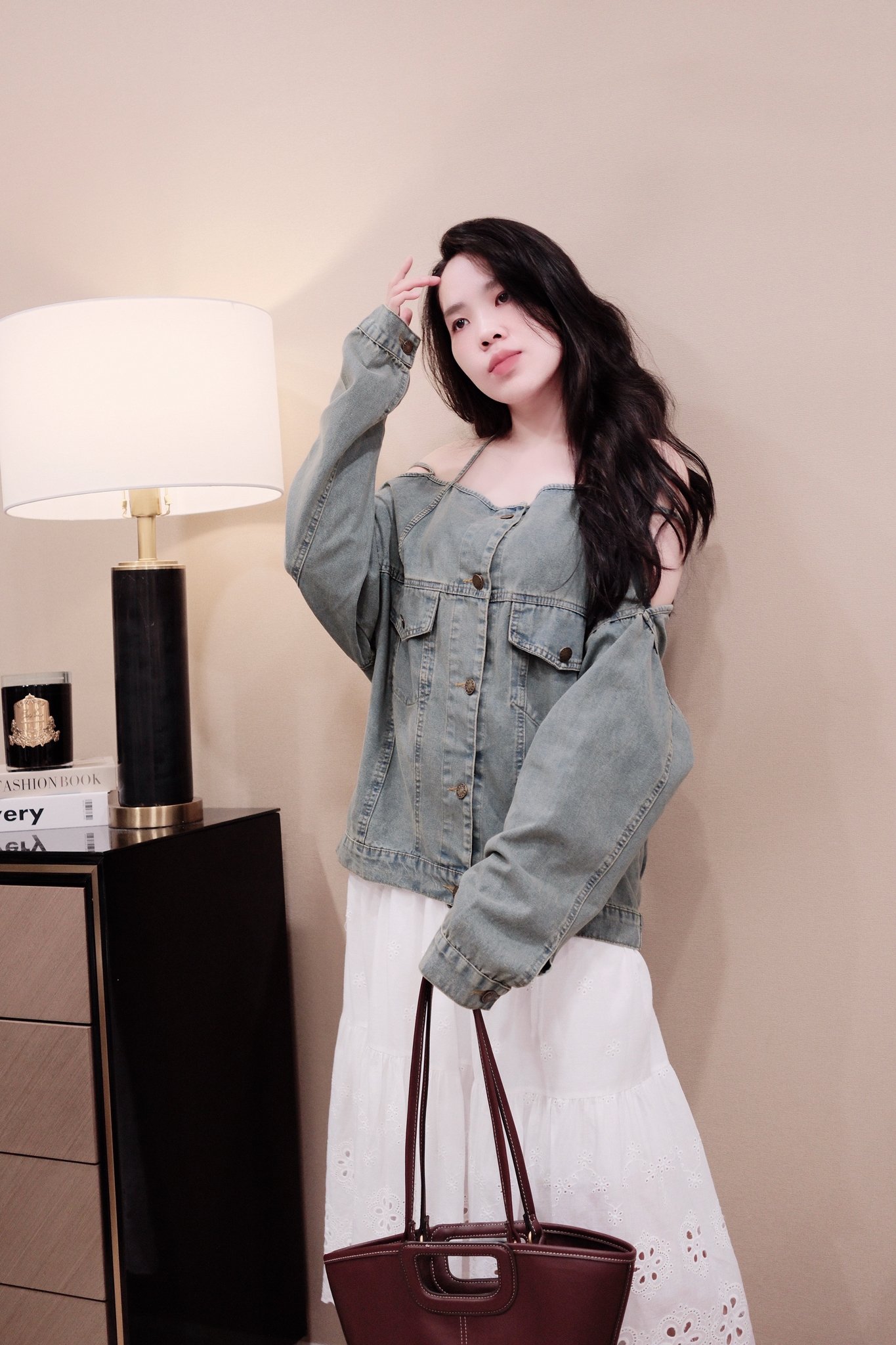 Áo Khoác Jean Nữ Tay Dài Phong Cách Cá Tính - Ảnh 3