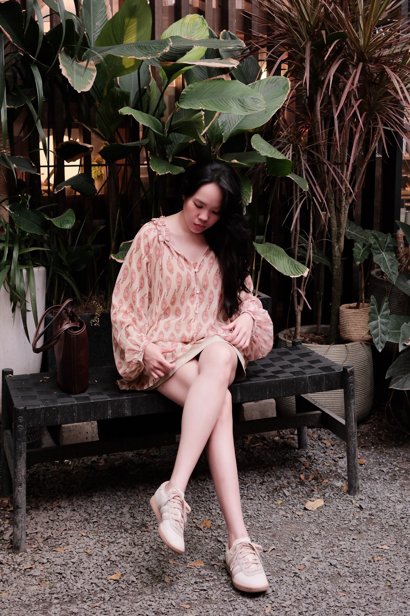 Áo Sơ Mi Voan Cổ Tròn Viền Bèo Cột Nơ Tay Dài Phong Cách Hàn Quốc - Ảnh 3