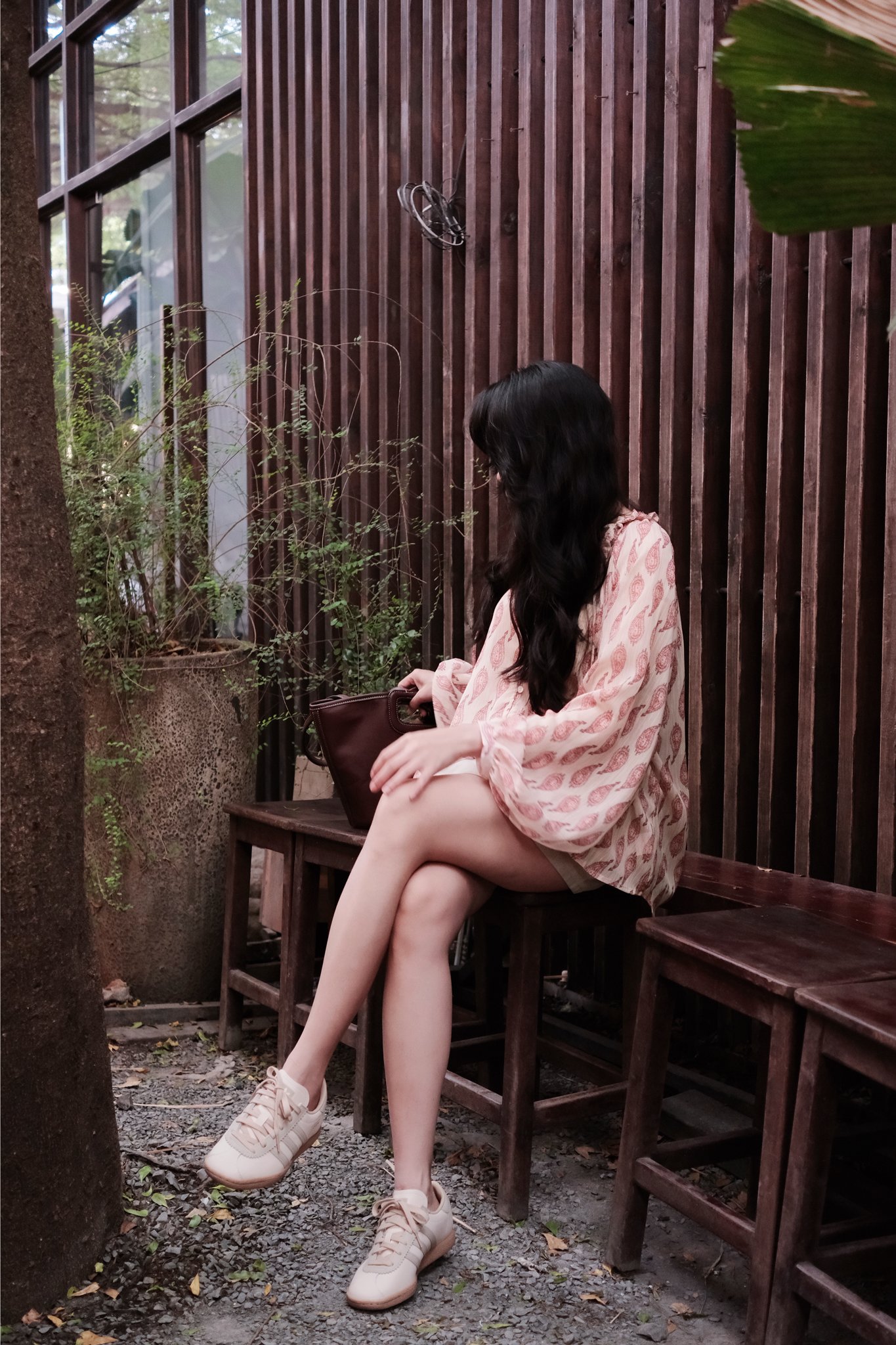 Áo Sơ Mi Voan Cổ Tròn Viền Bèo Cột Nơ Tay Dài Phong Cách Hàn Quốc - Ảnh 2