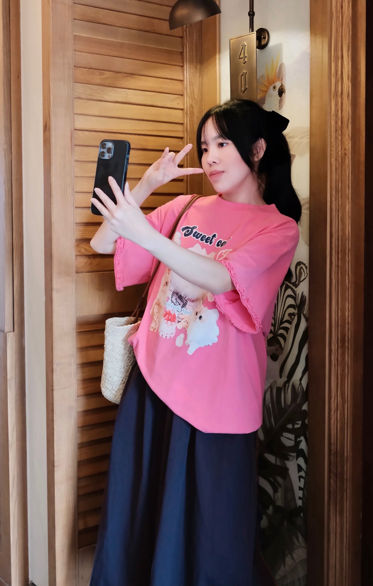 Áo Thun Nữ Cổ Tròn Tay Ngắn In Hình Mèo Cute, Áo Phông Form Rộng Chất Cotton Mềm Mát Đi Chơi, Dạo Phố - Ảnh 3