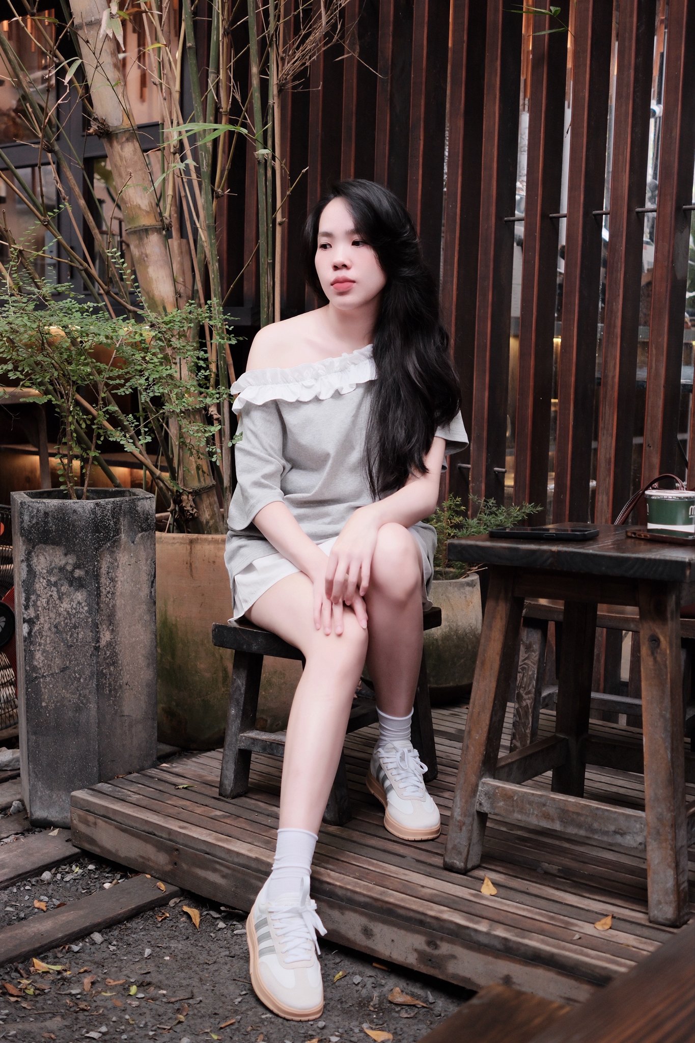 Áo Thun Lệch Vai Viền Bèo Tay Ngắn Phong Cách Nữ Tính, Chất Liệu Thun Thoáng Mát - Ảnh 6