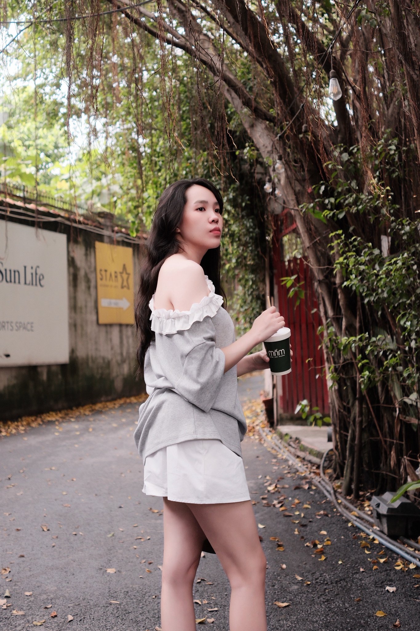 Áo Thun Lệch Vai Viền Bèo Tay Ngắn Phong Cách Nữ Tính, Chất Liệu Thun Thoáng Mát - Ảnh 5