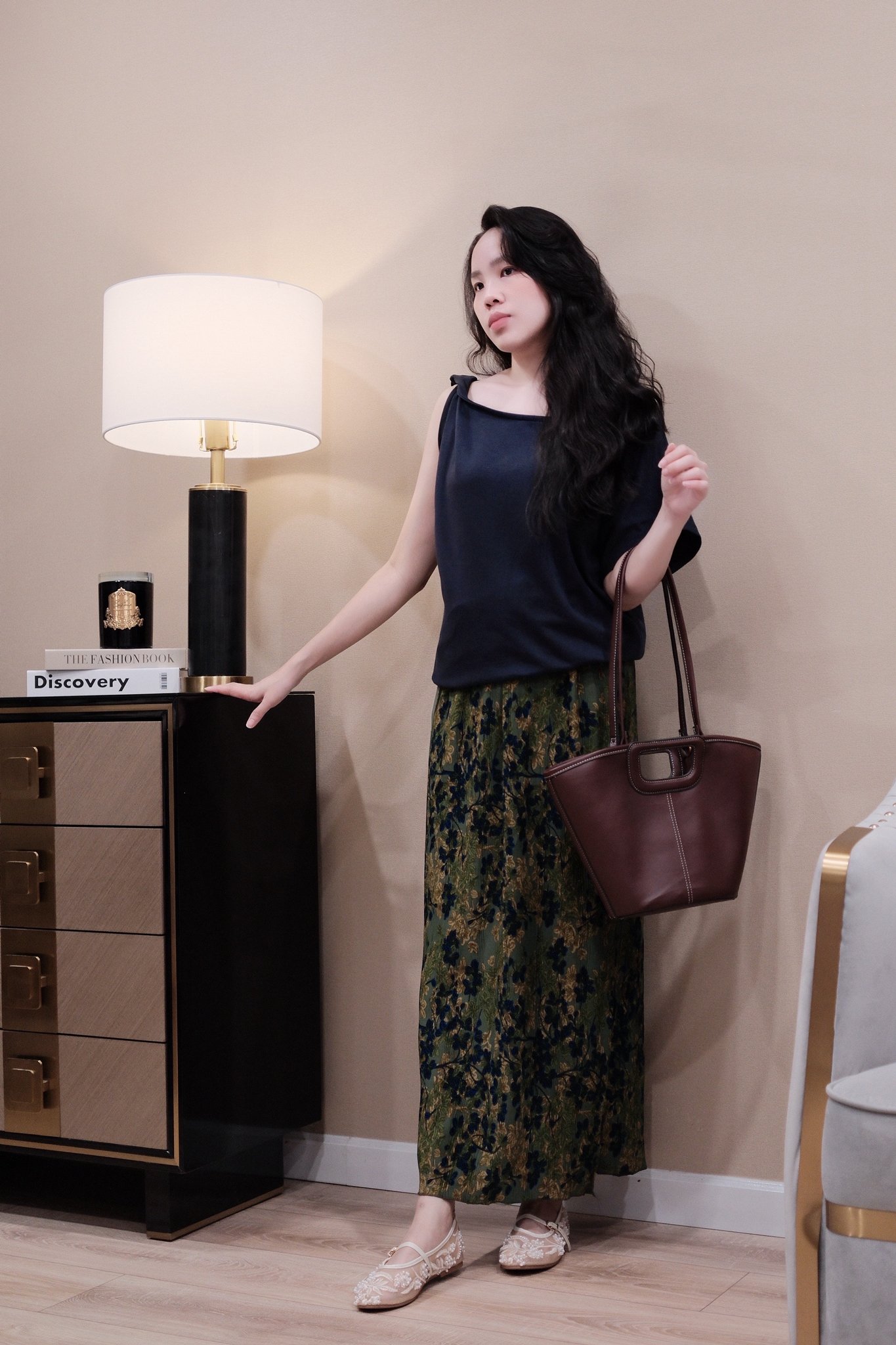 Áo Thun Nữ Cổ Thuyền Xoắn Lệch Vai Tay Cánh Tiên Phong Cách Thời Trang Đi Chơi - Ảnh 2