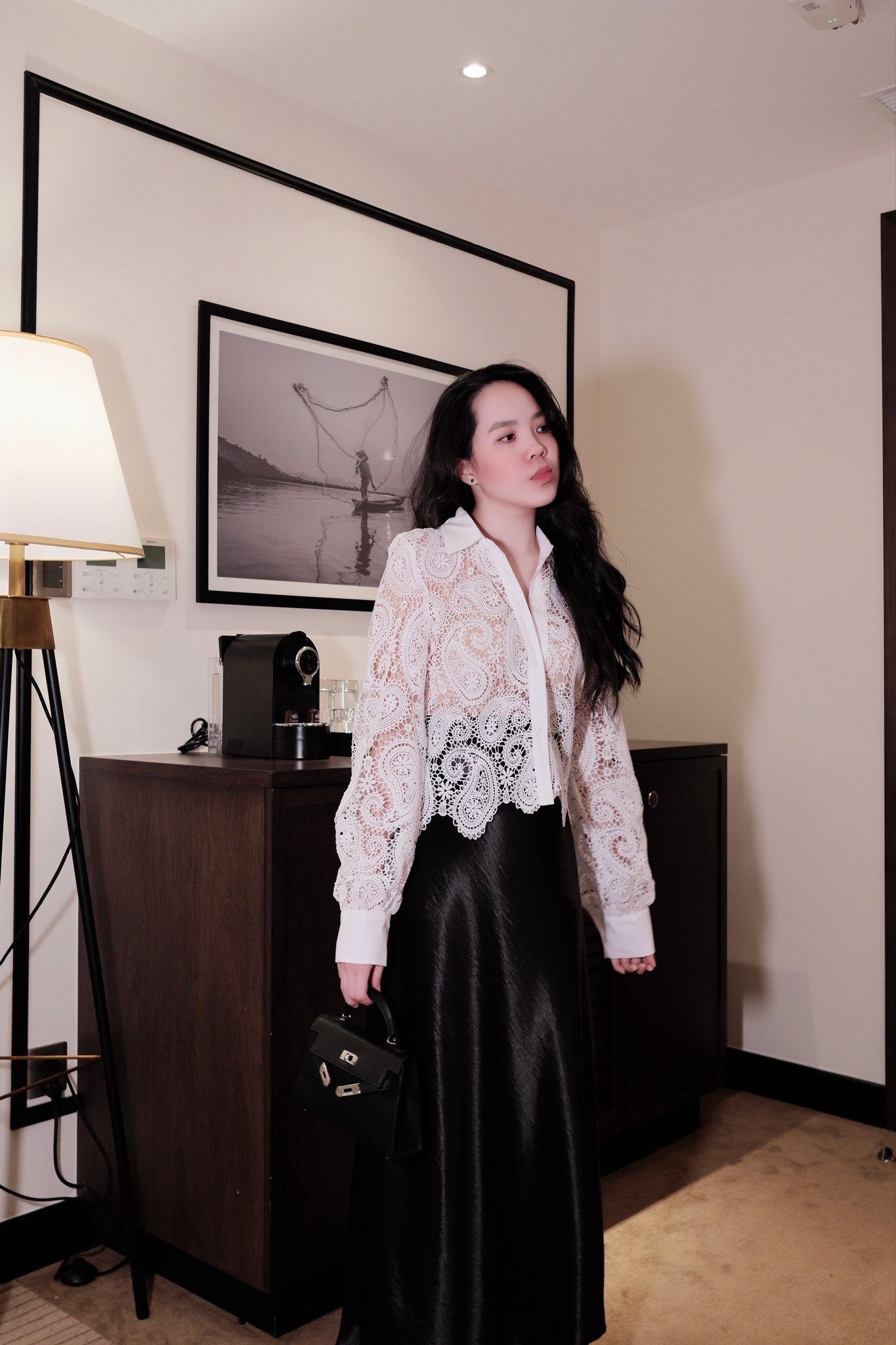 Áo Ren Sơ Mi Nữ Croptop Tay Dài Họa Tiết Tinh Xảo | Thời Trang Thanh Lịch, Phong Cách Hiện Đại Cho Mọi Dịp - Ảnh 6