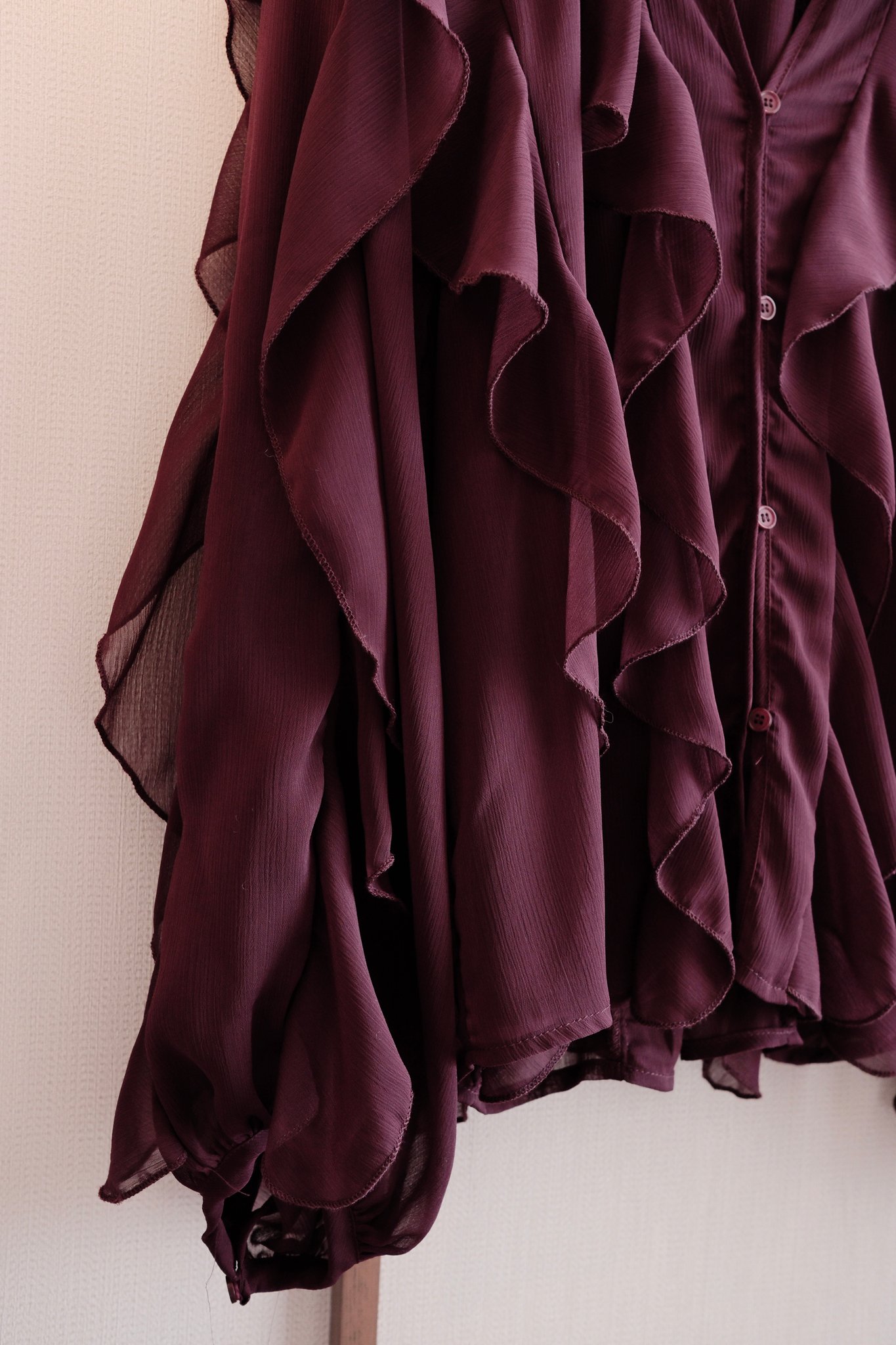 Áo Sơ Mi Voan Cổ V Tay Dài Thanh Lịch - Thiết Kế Đi Chơi, Du Lịch - Ảnh 6