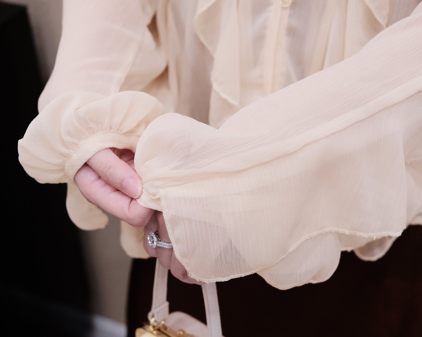 Áo Sơ Mi Voan Cổ V Tay Dài Thanh Lịch - Thiết Kế Đi Chơi, Du Lịch - Ảnh 15