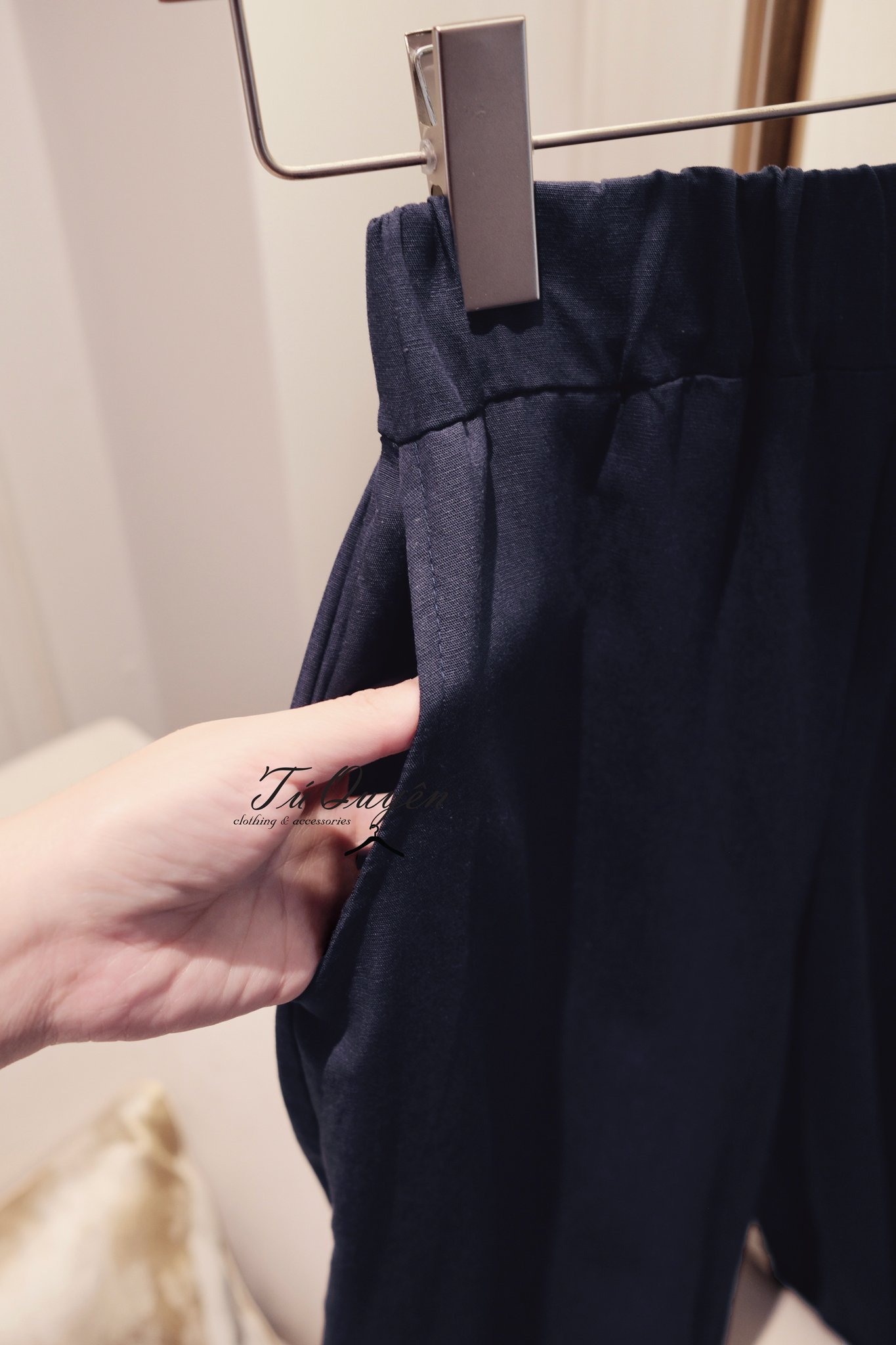 Quần Baggy Nữ Lưng Chun Gấu Ren Tinh Tế - Thoải Mái Thanh Lịch Cho Mọi Phong Cách, Dễ Dàng Phối Đồ - Ảnh 6